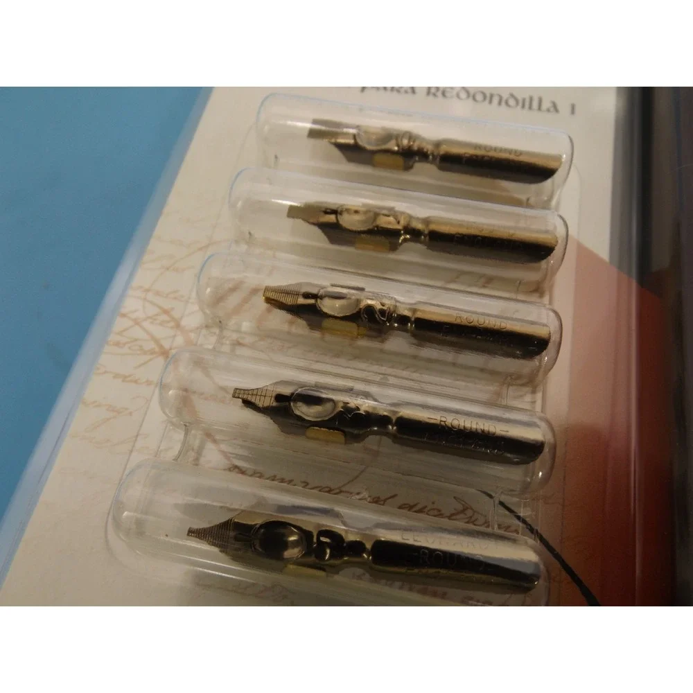 Manuscript ✒️ Calligraphy Pen Round Hand Nib Set 1 *NEW* - 5 nibs !